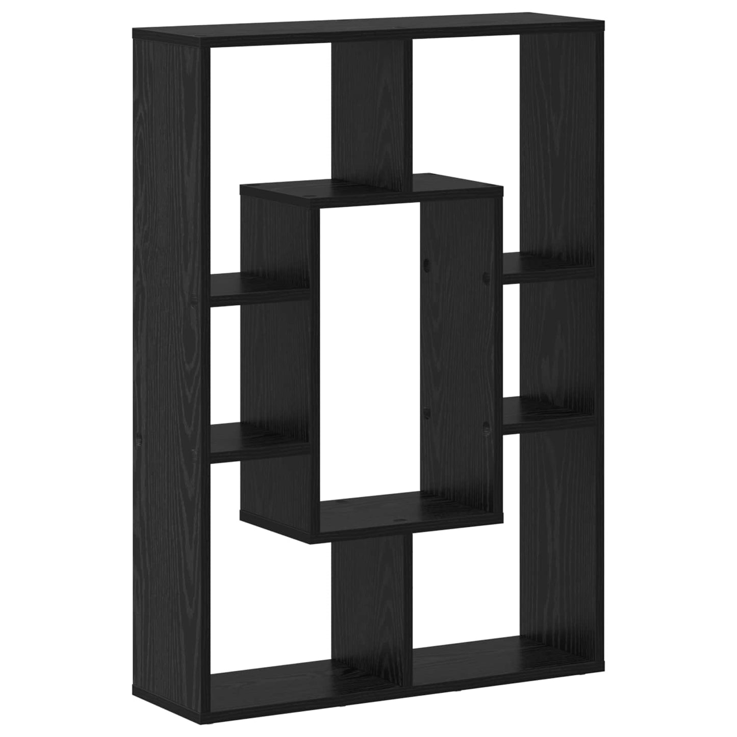 Bogskab 7 niveauer 63 x 20 x 90 cm Konstrueret træ Sort eg