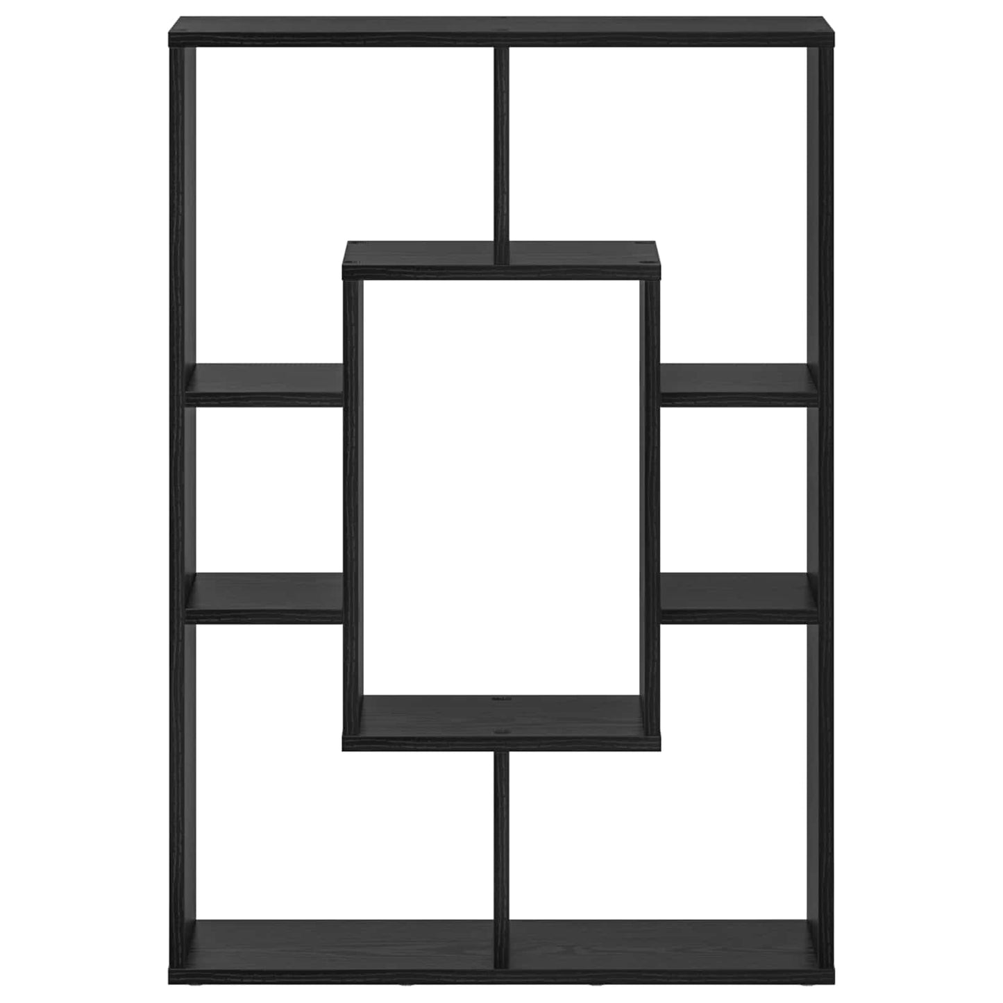 Bogskab 7 niveauer 63 x 20 x 90 cm Konstrueret træ Sort eg