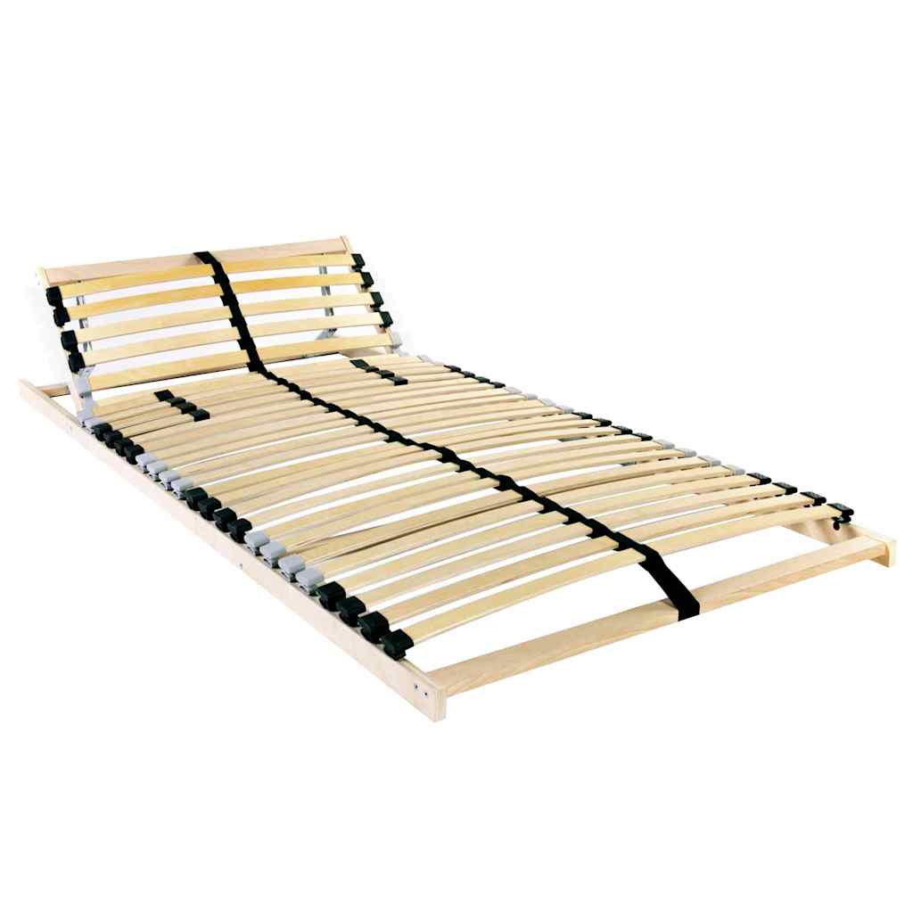 Lamelbund Brun 140 x 190 cm Solid bøg