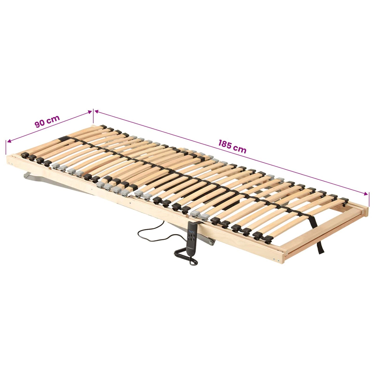 Lamelbund Brun 90 x 190 cm Solid bøg