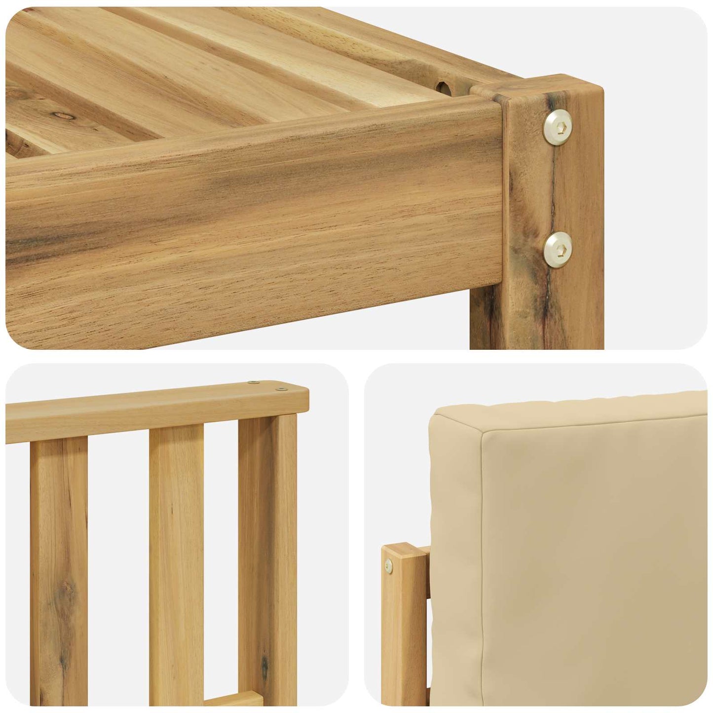 Udendørs sofagruppe 5 stk. Hvid og Beige