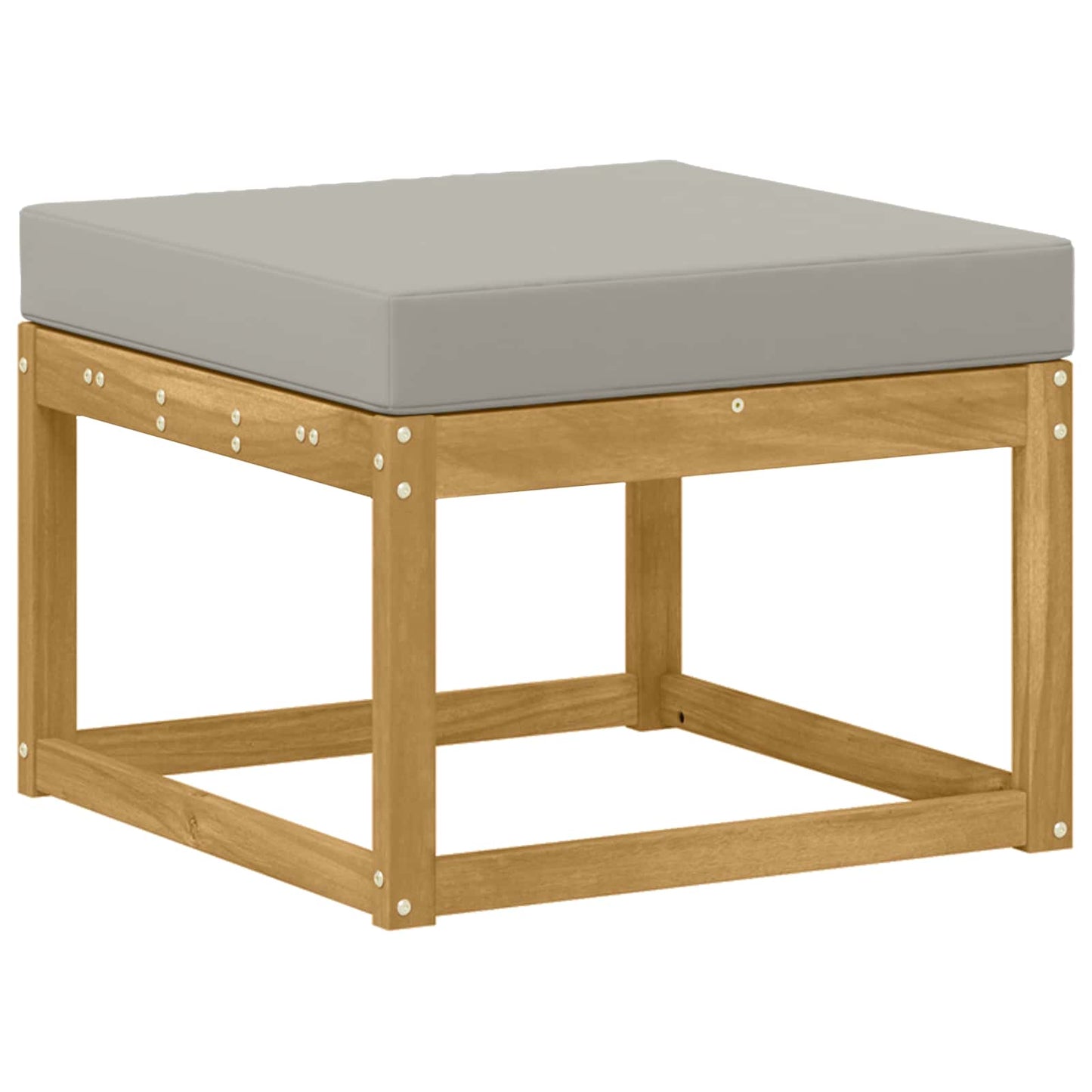 Udendørs sofagruppe 6 stk. Hvid og lysegrå Polyester