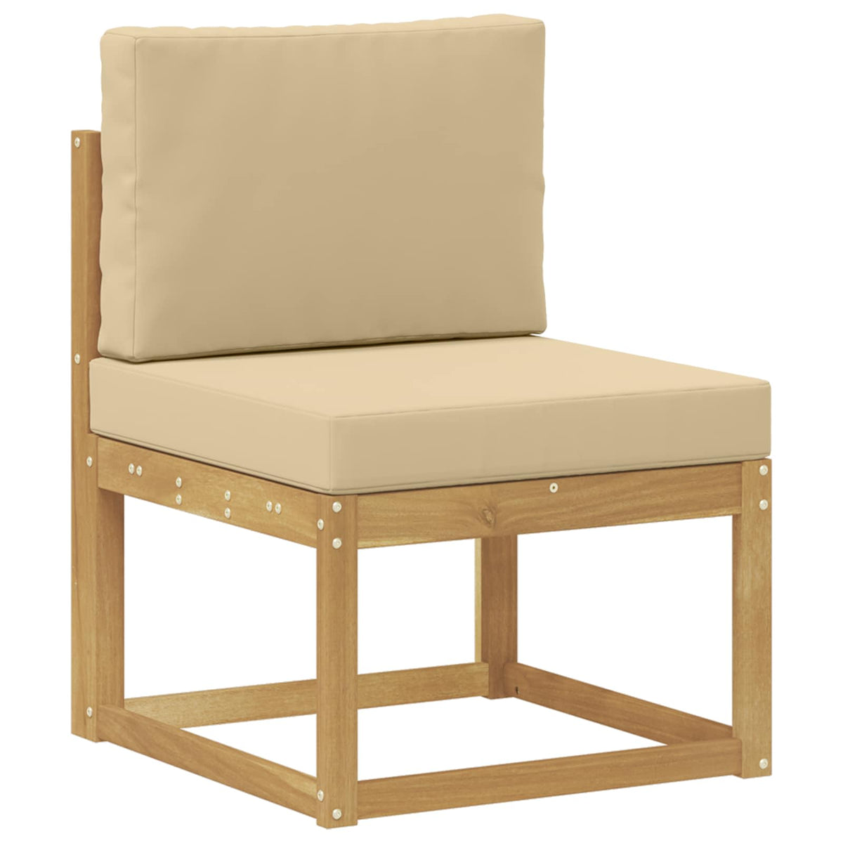 Udendørs sofagruppe 8 stk. Hvid og Beige Polyester