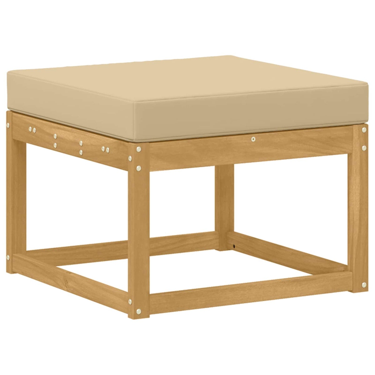 Udendørs sofagruppe 8 stk. Hvid og Beige Polyester