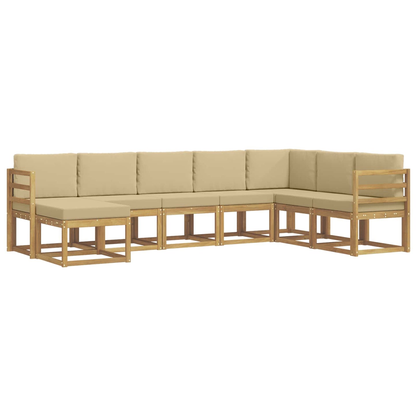 Udendørs sofagruppe 8 stk. Hvid og Beige