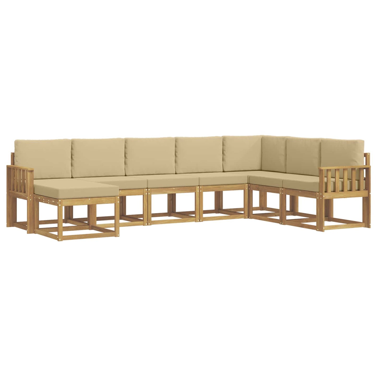 Udendørs sofagruppe 8 stk. Hvid og Beige
