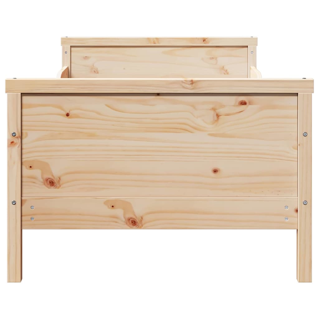 Sengestel med hovedgærde Brun 80 x 200 cm Konstrueret træ