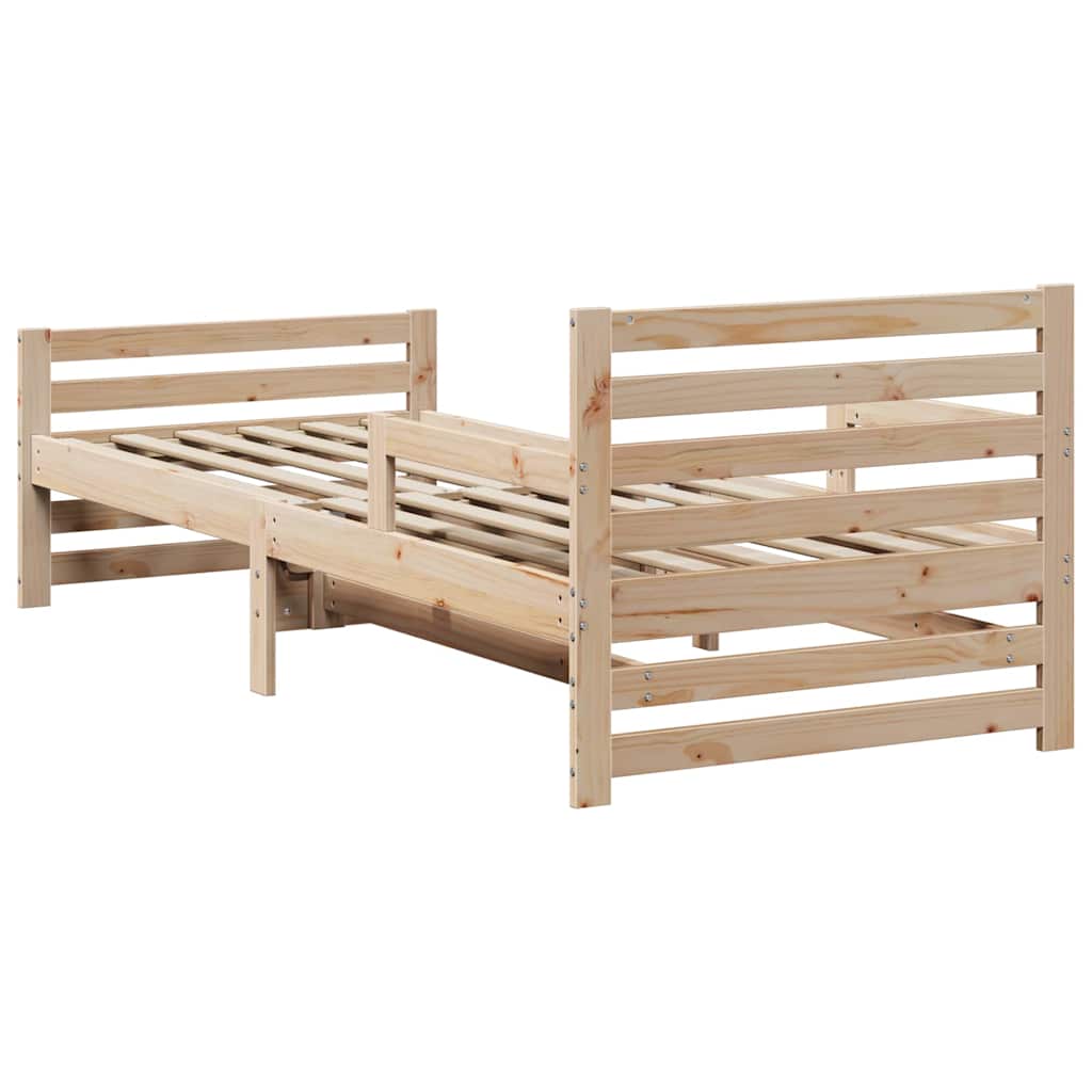 Sengestel med hovedgærde Brun 80 x 200 cm Konstrueret træ