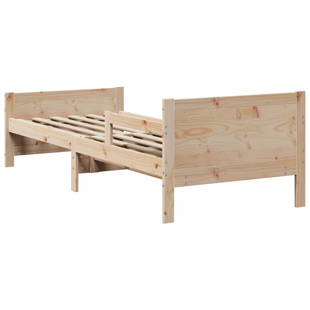 Sengestel med hovedgærde Brun 80 x 200 cm Konstrueret træ