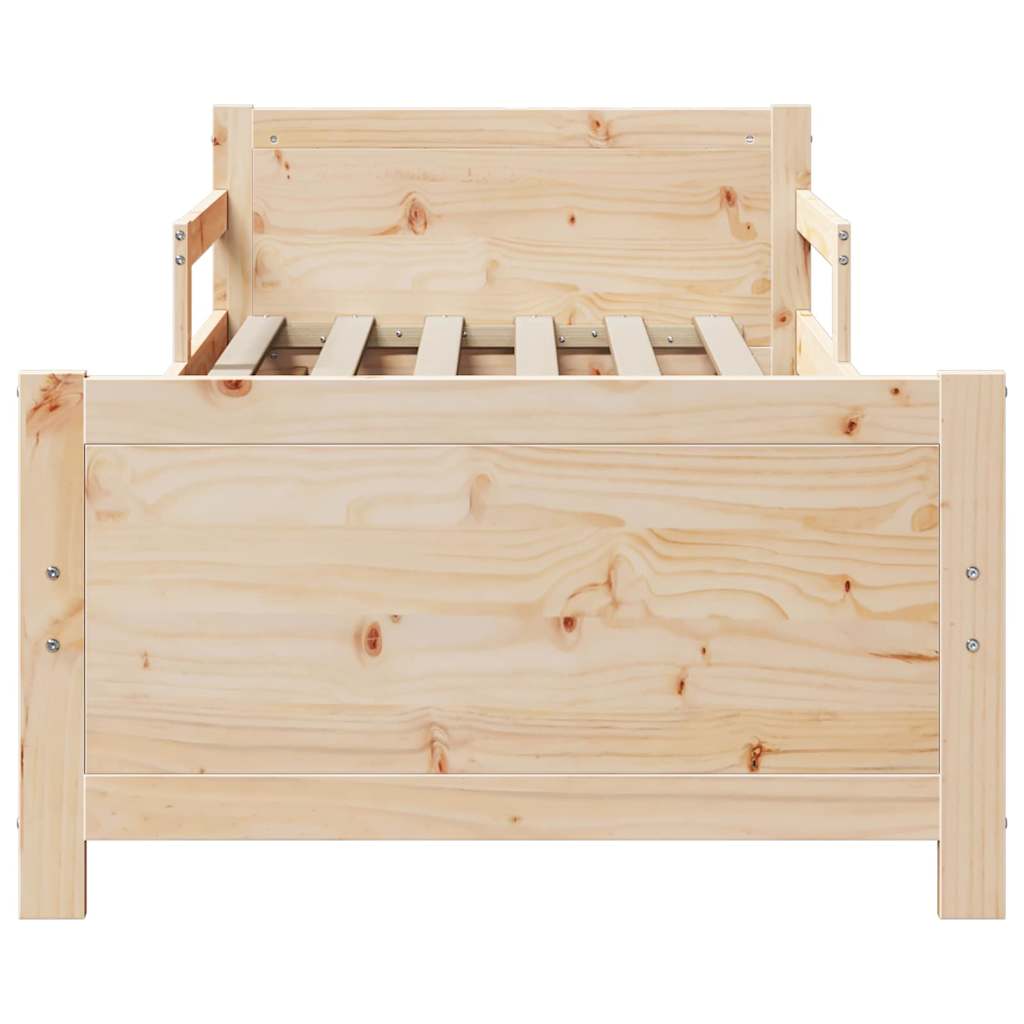Sengestel med hovedgærde Brun 80 x 200 cm Konstrueret træ