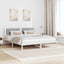 Sengestel med hovedgærde Lysegrå 180 x 200 cm Massiv fyrretræ