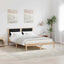 Sengestel med Polstret Hovedgavl Sort 140 x 200 cm