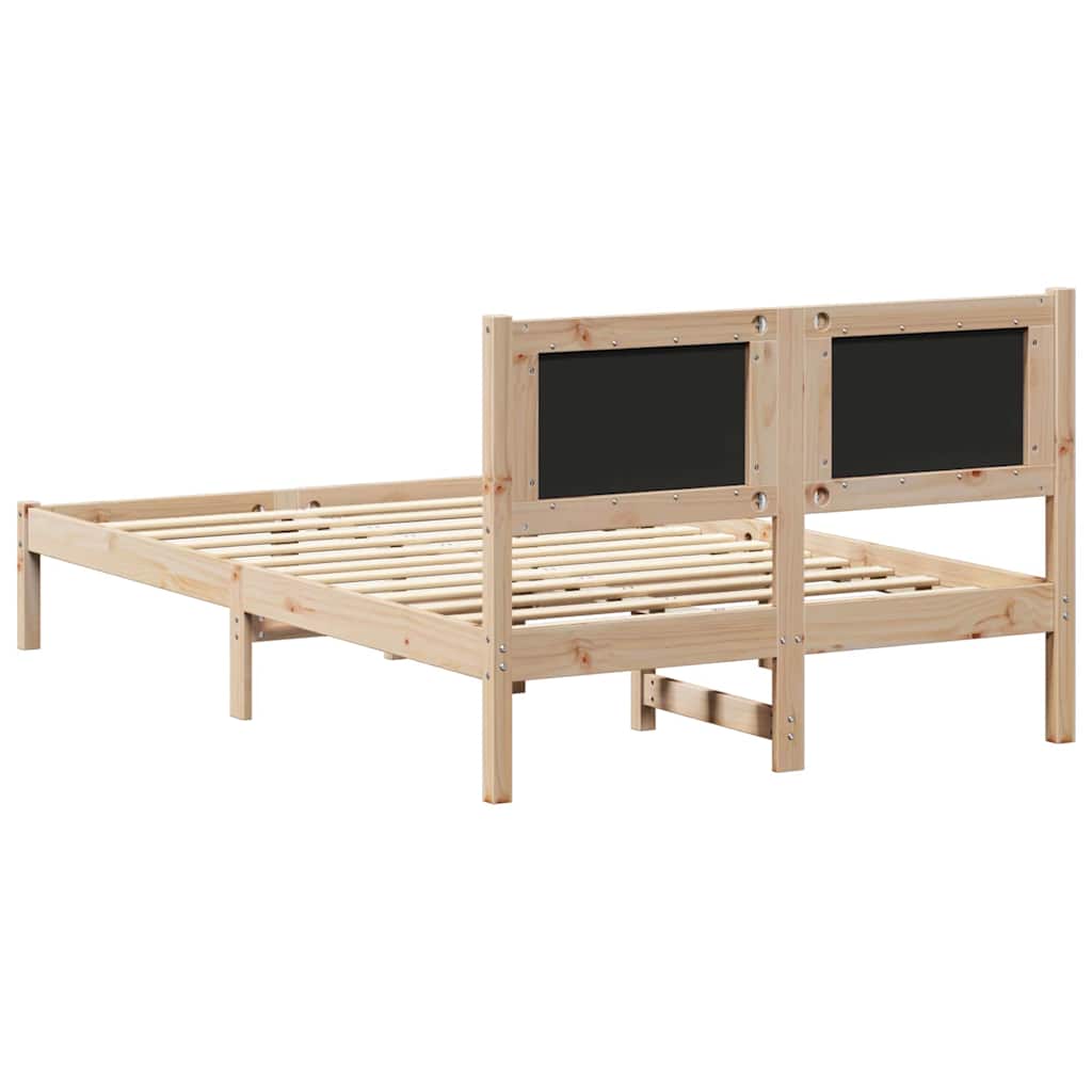 Sengestel med Polstret Hovedgavl Mørkegrå 120 x 200 cm