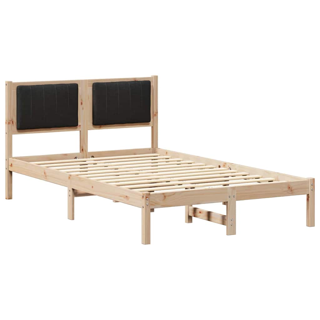 Sengestel med Polstret Hovedgavl Sort 120 x 200 cm