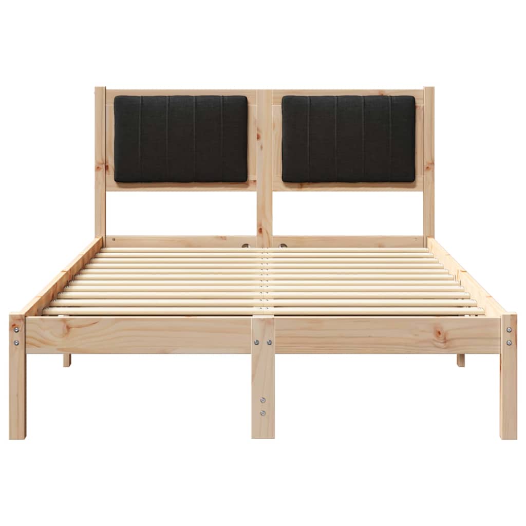 Sengestel med Polstret Hovedgavl Sort 120 x 200 cm