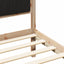 Sengestel med Polstret Hovedgavl Sort 135 x 190 cm