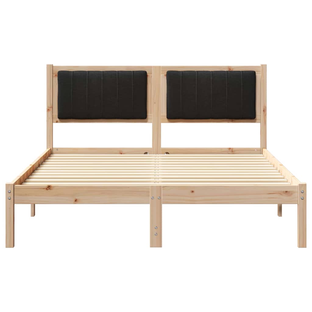 Sengestel med Polstret Hovedgavl Sort 120 x 190 cm