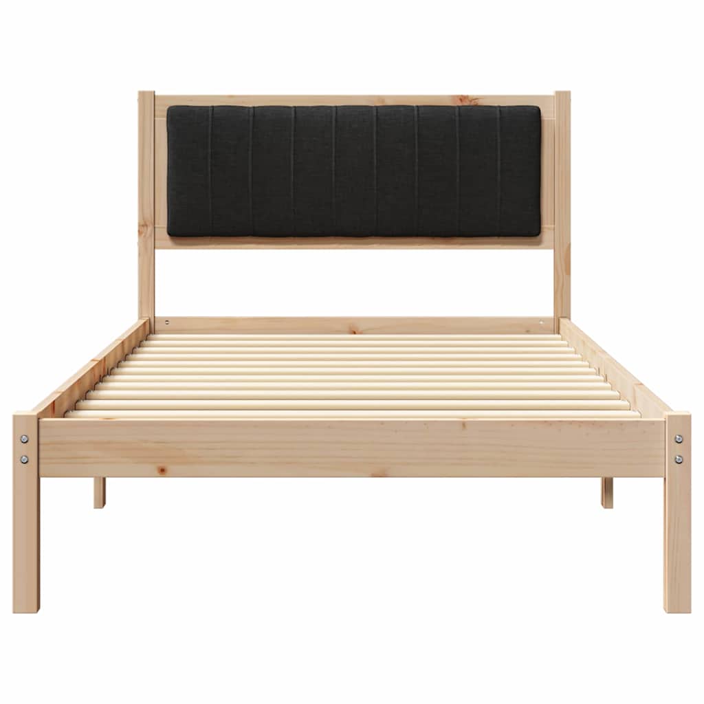 Sengestel med Polstret Hovedgavl Sort 100 x 200 cm