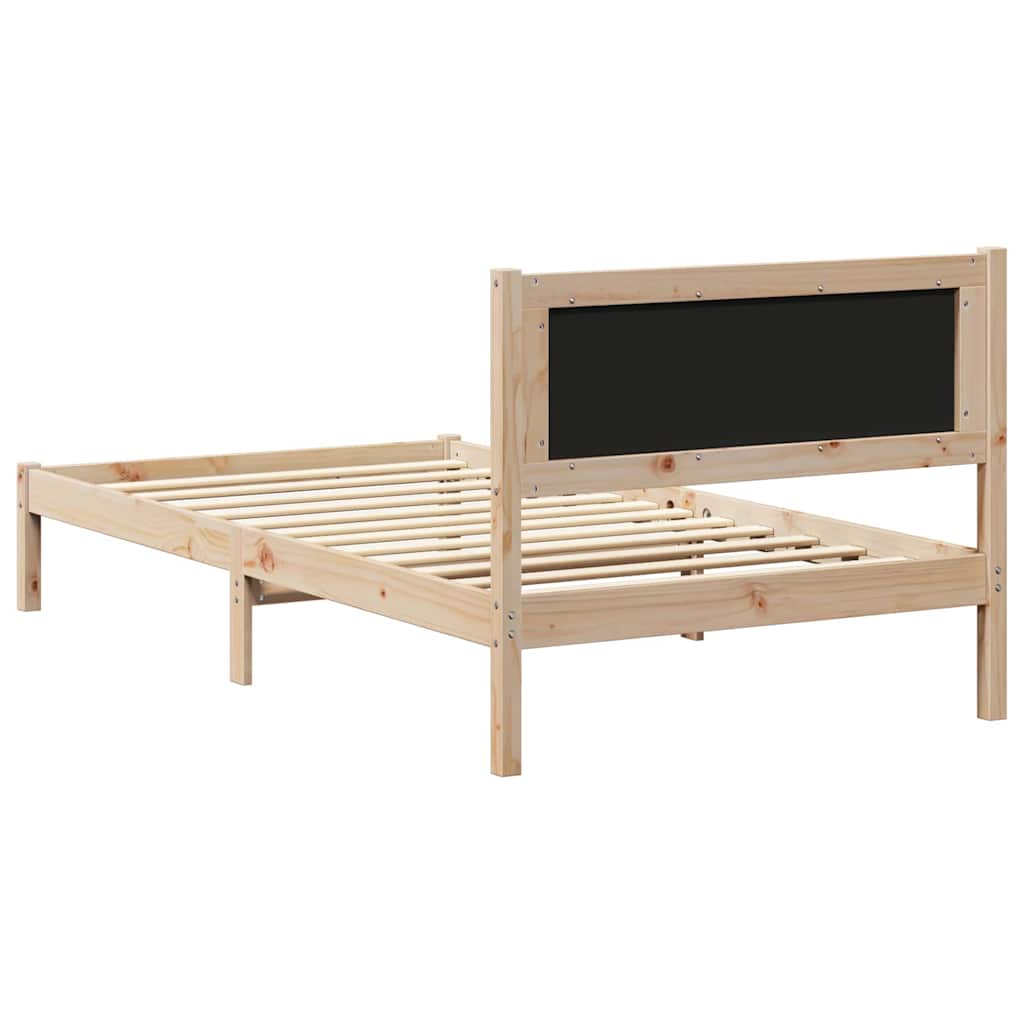 Sengestel med Polstret Hovedgavl Gråbrun 100 x 200 cm