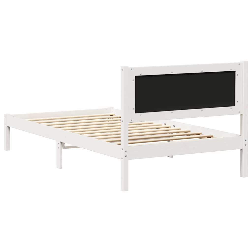 Sengestel med Polstret Hovedgavl Lysegrå 100 x 200 cm