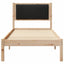Sengestel med Polstret Hovedgavl Sort 80 x 200 cm