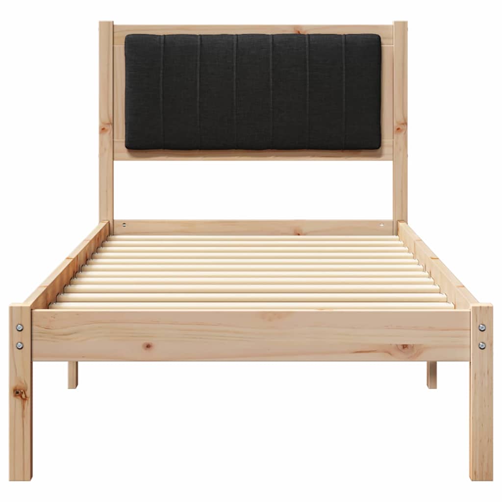 Sengestel med Polstret Hovedgavl Sort 80 x 200 cm