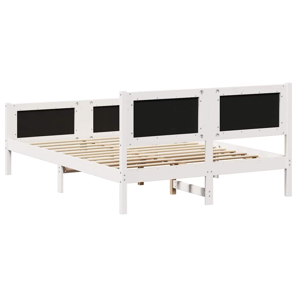 Sengestel med hovedgærde Lysegrå 135 x 190 cm Stof
