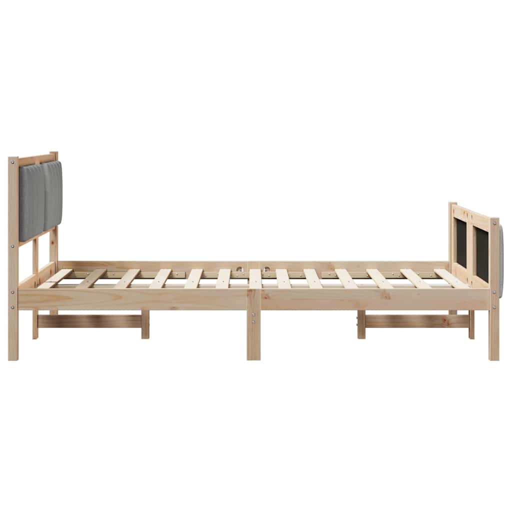 Sengestel Brun og lys grå 120 x 200 cm Massivt fyrretræ