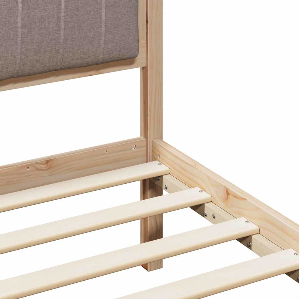 Sengestel Brun og taupe 120 x 200 cm Massivt fyrretræ