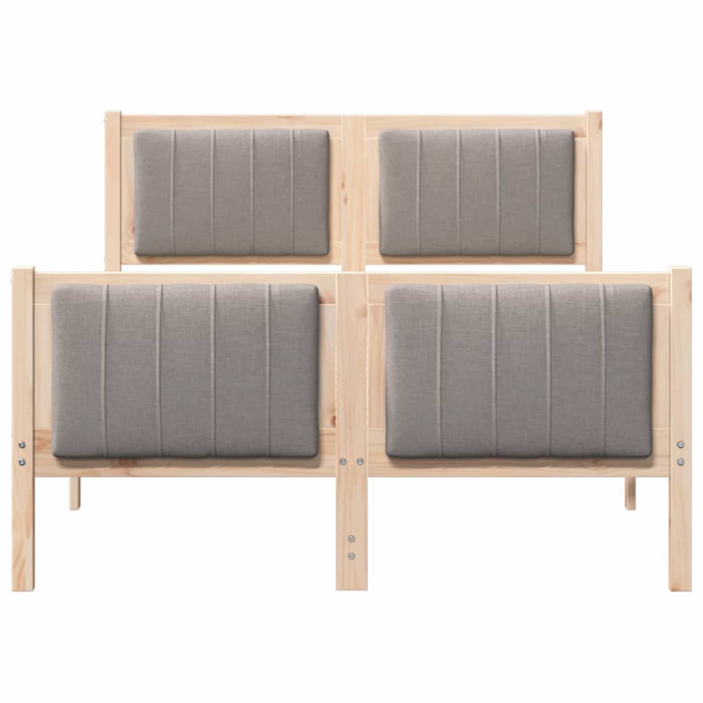 Sengestel Brun og taupe 120 x 200 cm Massivt fyrretræ