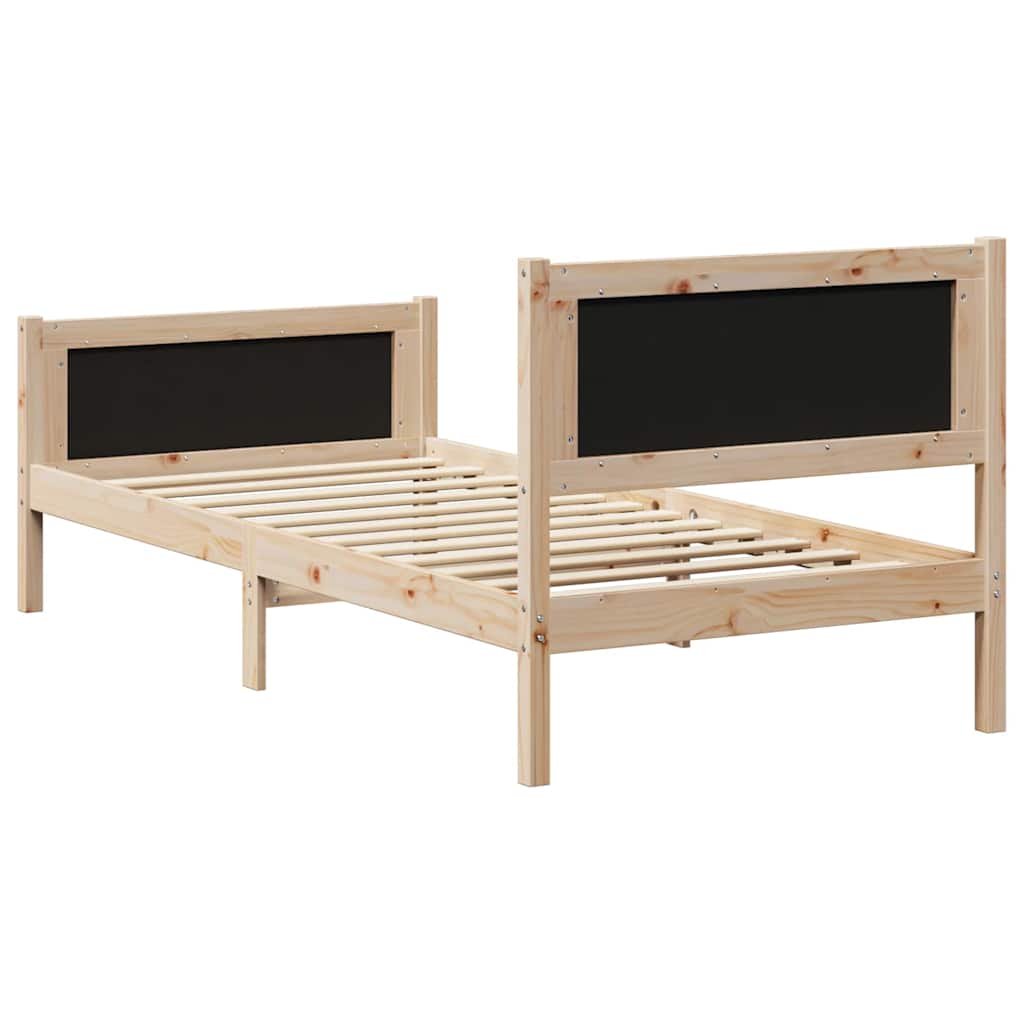 Sengestel Brun og sort 90 x 200 cm Massivt fyrretræ