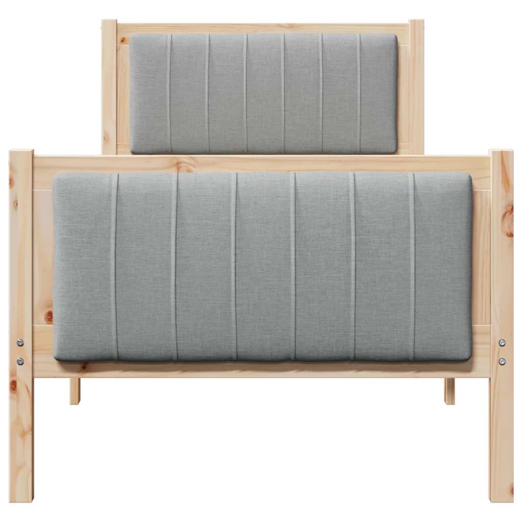 Sengestel Brun og lys grå 80 x 200 cm Massivt fyrretræ