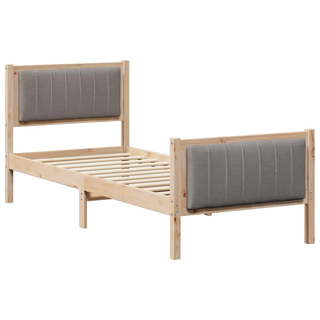 Sengestel Brun og taupe 80 x 200 cm Massivt fyrretræ