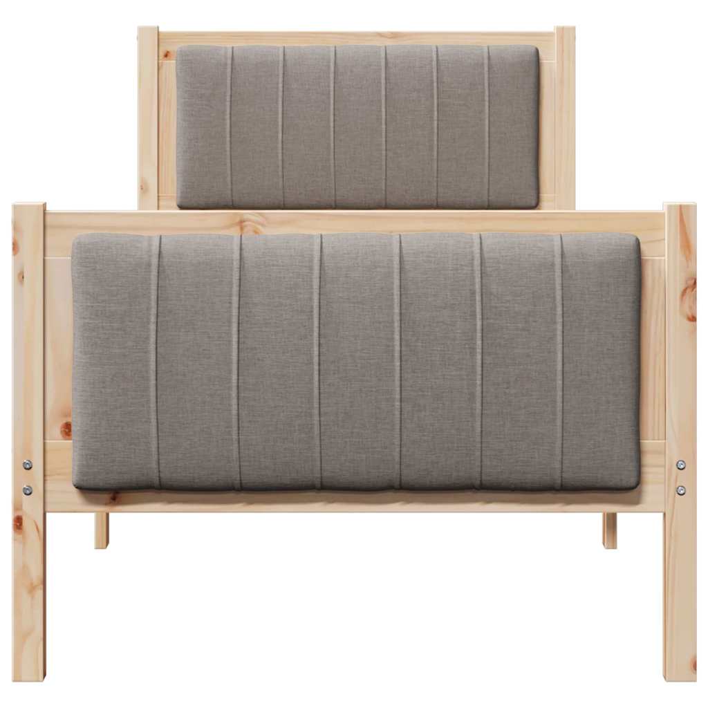 Sengestel Brun og taupe 80 x 200 cm Massivt fyrretræ
