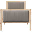 Sengestel Brun og taupe 75 x 190 cm Massivt fyrretræ