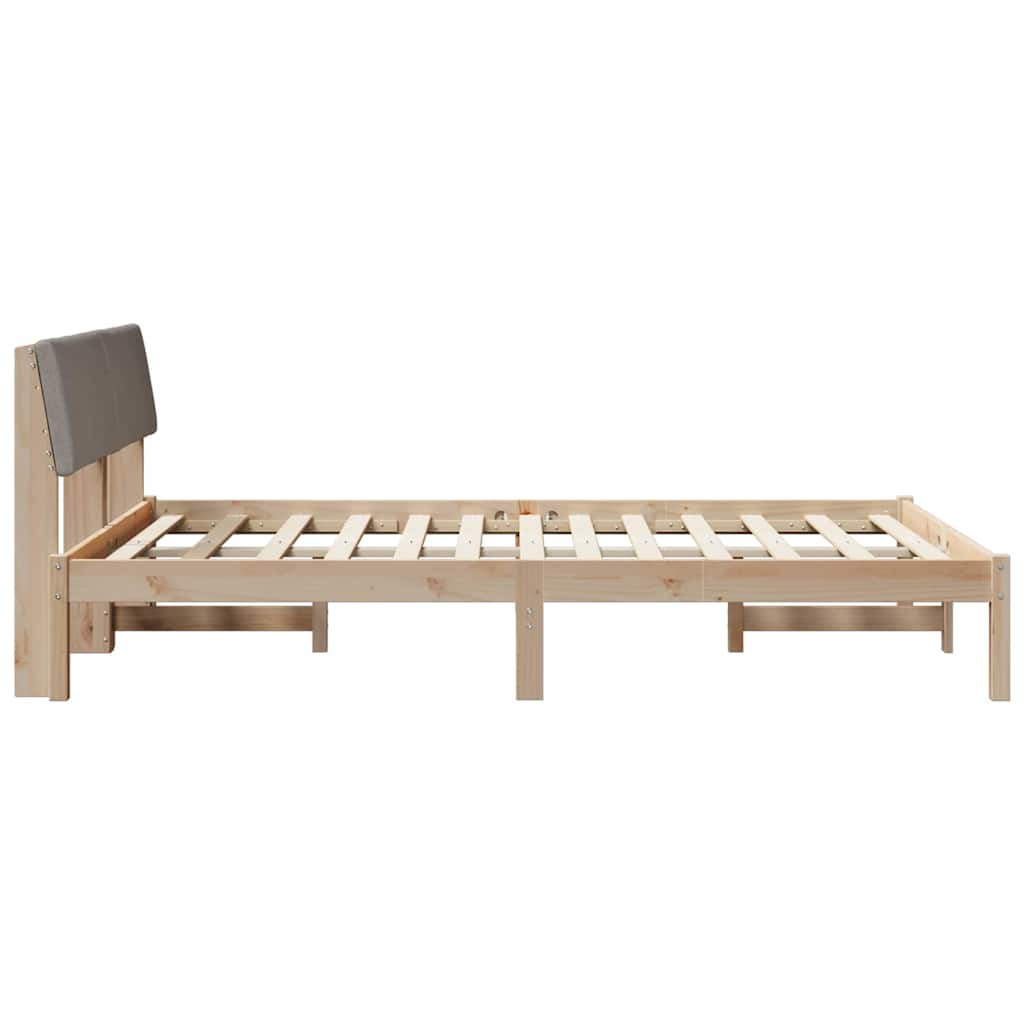 Sengestel Brun og taupe 160 x 200 cm Massivt fyrretræ