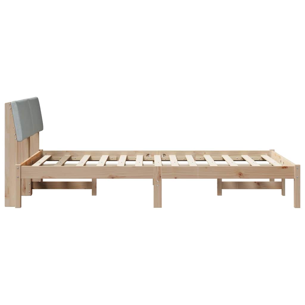 Sengestel Brun og lys grå 120 x 200 cm Massivt fyrretræ