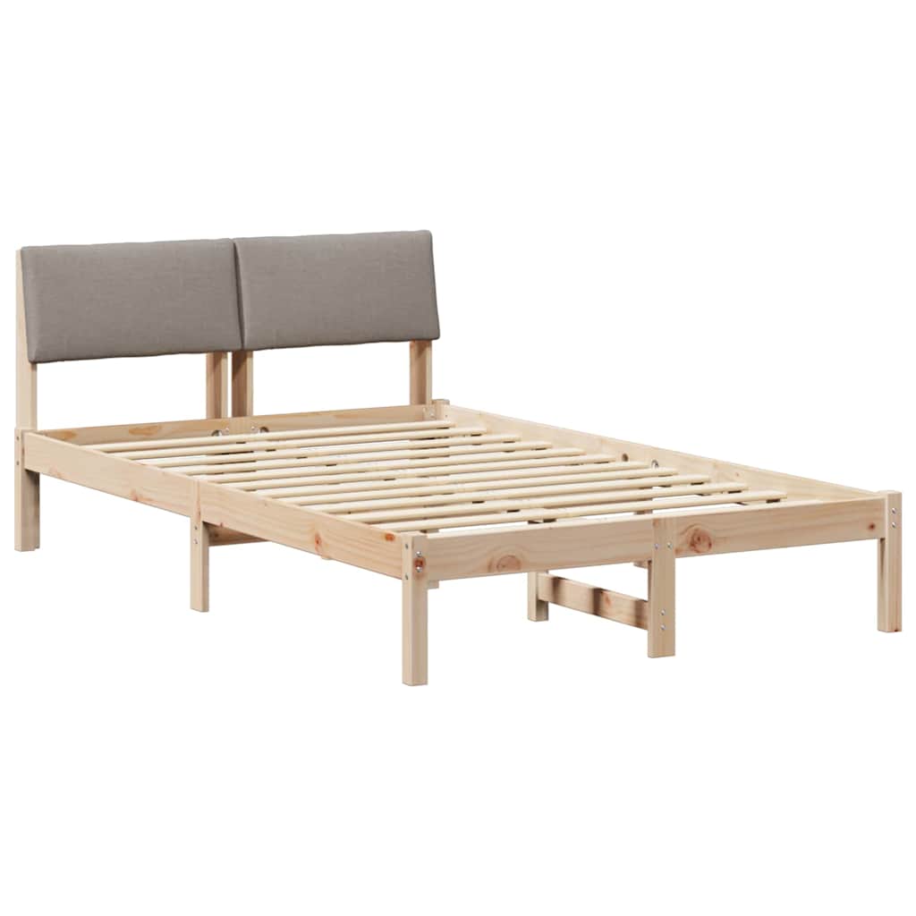 Sengestel Brun og taupe 120 x 200 cm Massivt fyrretræ