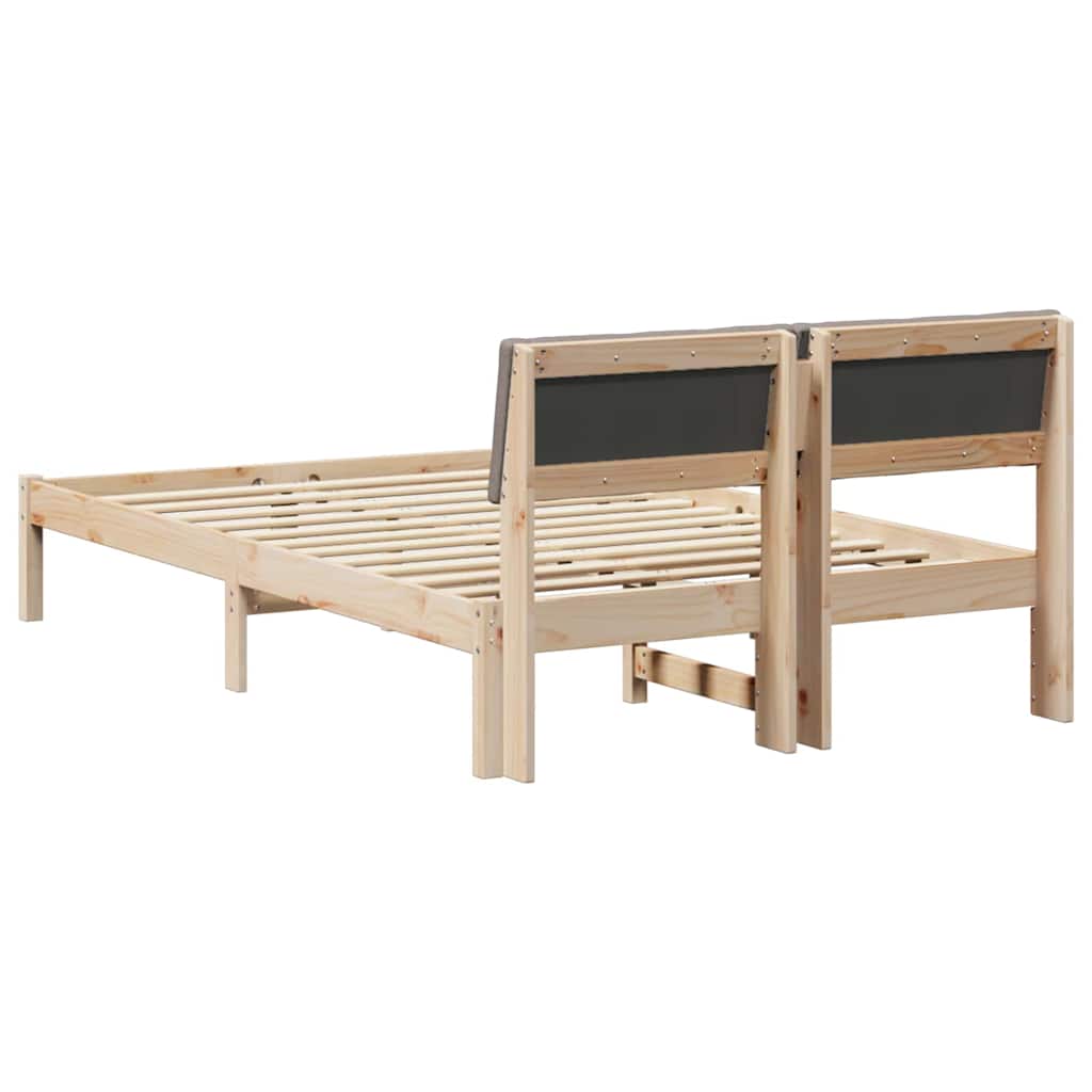 Sengestel Brun og taupe 120 x 200 cm Massivt fyrretræ
