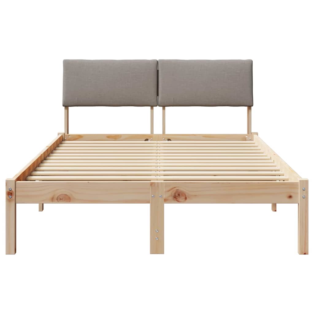Sengestel Brun og taupe 120 x 200 cm Massivt fyrretræ