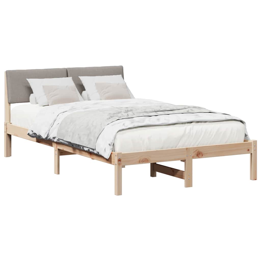 Sengestel Brun og taupe 120 x 200 cm Massivt fyrretræ