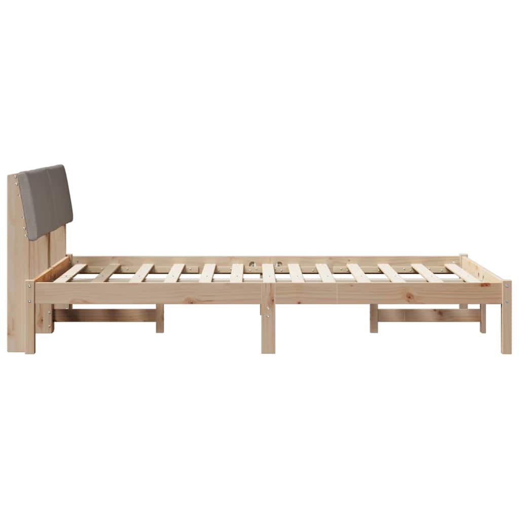 Sengestel Brun og taupe 120 x 200 cm Massivt fyrretræ