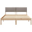 Sengestel Brun og taupe 140 x 190 cm Massivt fyrretræ