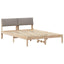 Sengestel Brun og taupe 135 x 190 cm Massivt fyrretræ