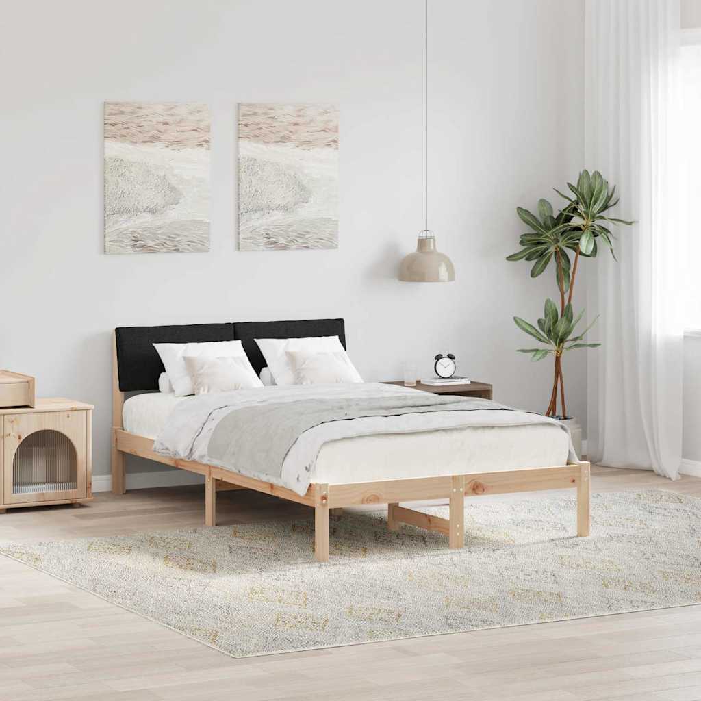 Sengestel Brun og sort 120 x 190 cm Massivt fyrretræ