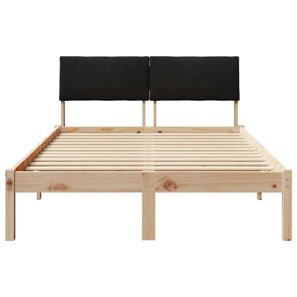 Sengestel Brun og sort 120 x 190 cm Massivt fyrretræ