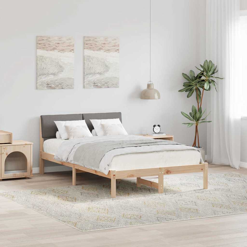 Sengestel Brun og taupe 120 x 190 cm Massivt fyrretræ