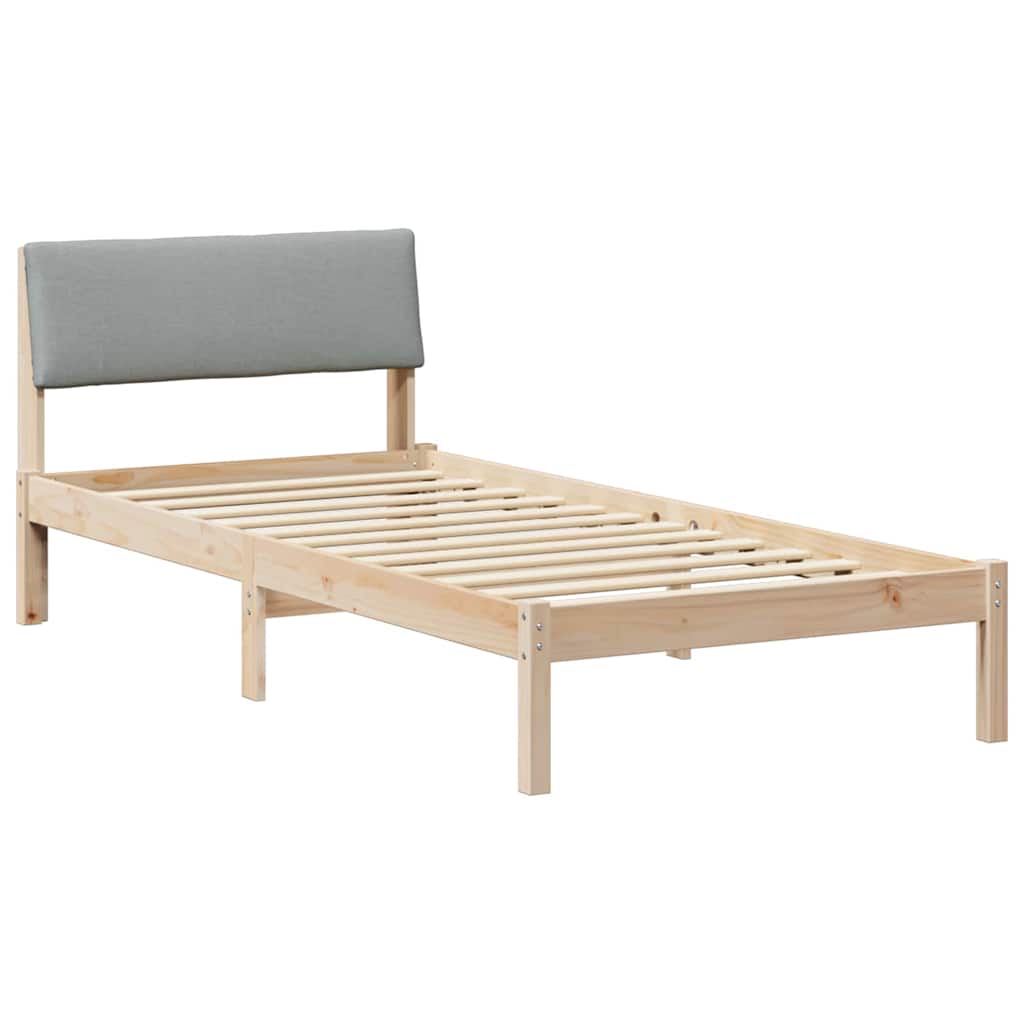 Sengestel Brun og lys grå 100 x 200 cm Massivt fyrretræ