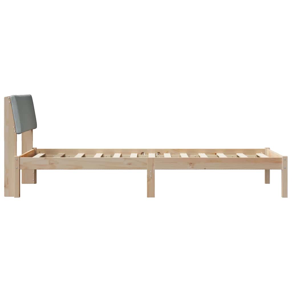 Sengestel Brun og lys grå 100 x 200 cm Massivt fyrretræ