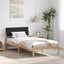 Sengestel Brun og sort 100 x 200 cm Massivt fyrretræ